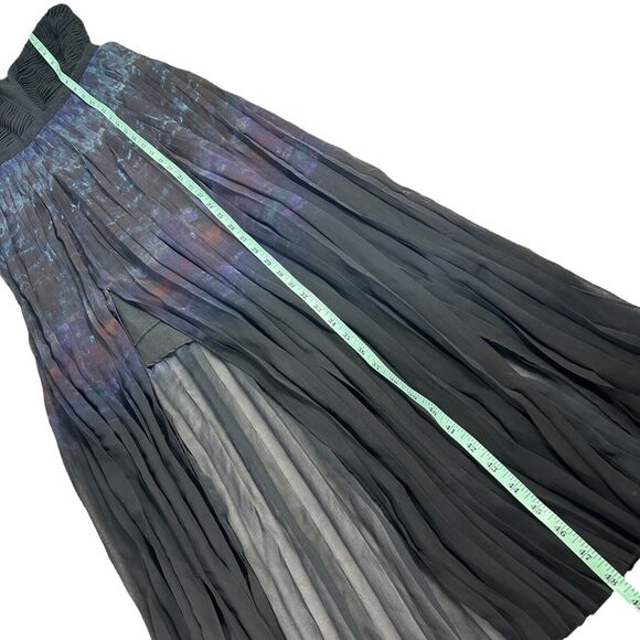 Urban Outfitters Silence & Noise Fortuna Ombre Maxi Slit Dress Black Blue 0 - Picture 10 of 13